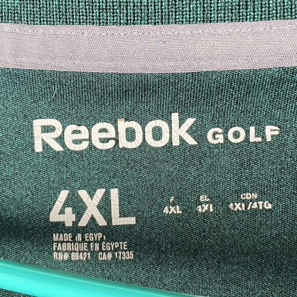 Reebok Golf Polo Shirt Men's 4XL Green Performance Short Sleeve - Picture 4 of 9